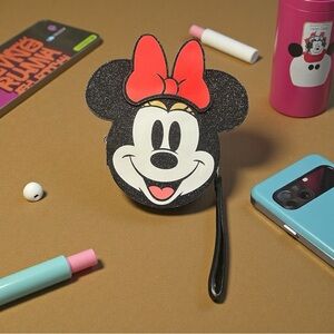 Minnie Mouse Black and Red Glitter Wristlet